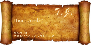 Ther Jenő névjegykártya
