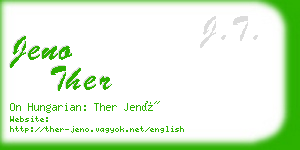 jeno ther business card